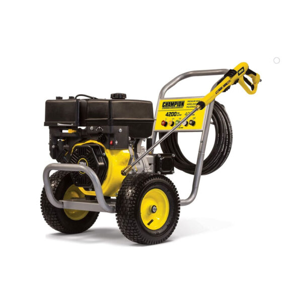 Champion high-pressure washer with petrol motor.